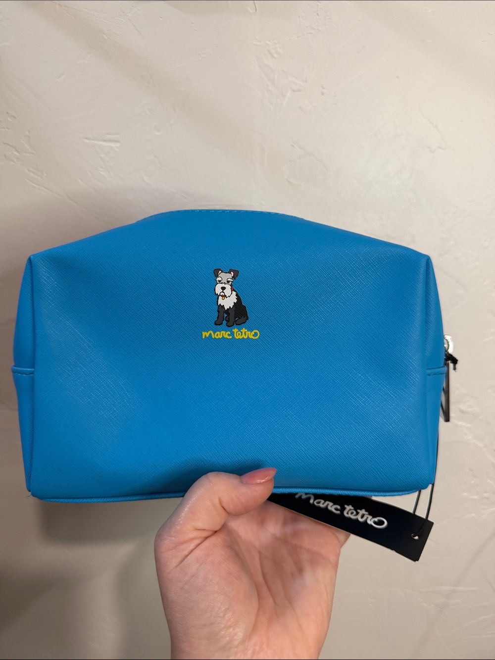Marc Tetro Blue Schnauzer cosmetic bag- My Schnauzer Design NWT - Picture 3 of 8